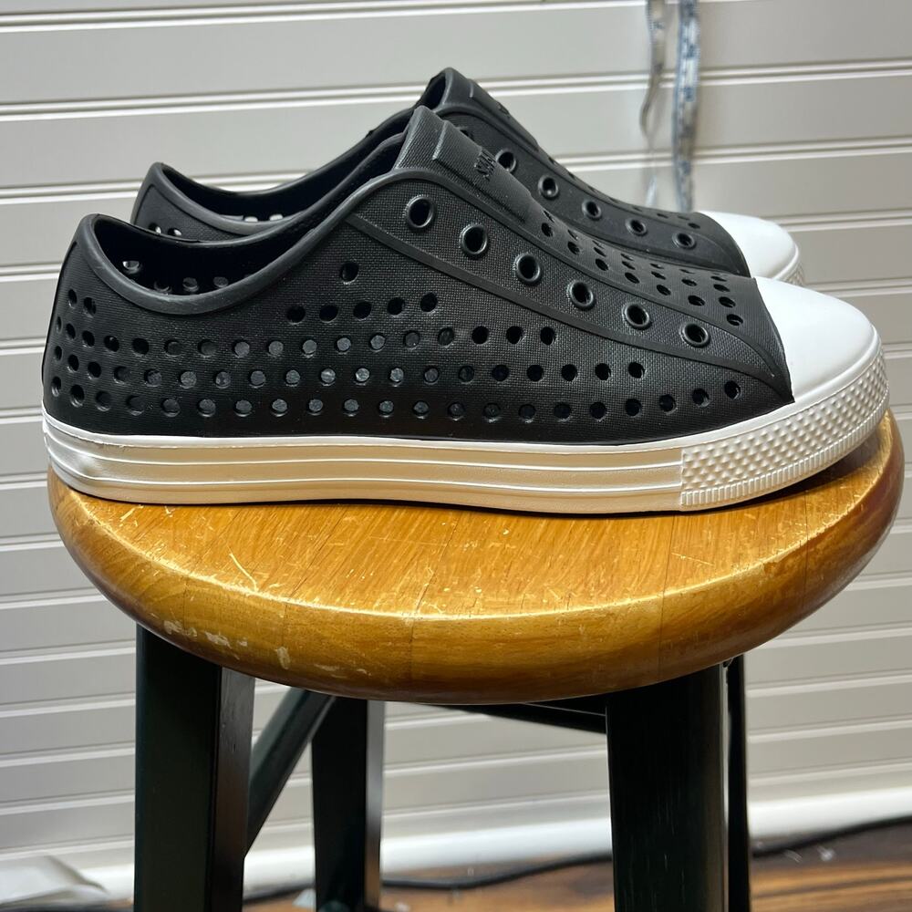 Black and White Minimalist Slip-On Sneakers